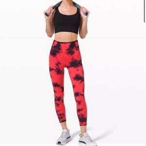 Lululemon Invigorate HR Tight 25" – Red/Black – Size 2
